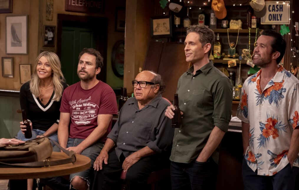 Kaitlin Olson, Charlie Day, Danny DeVito, Glenn Howerton, and Rob McElhenney in 'It's Always Sunny in Philadelphia'