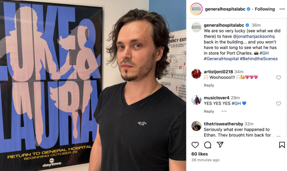 Jonathan Jackson back on the 'General Hospital' set