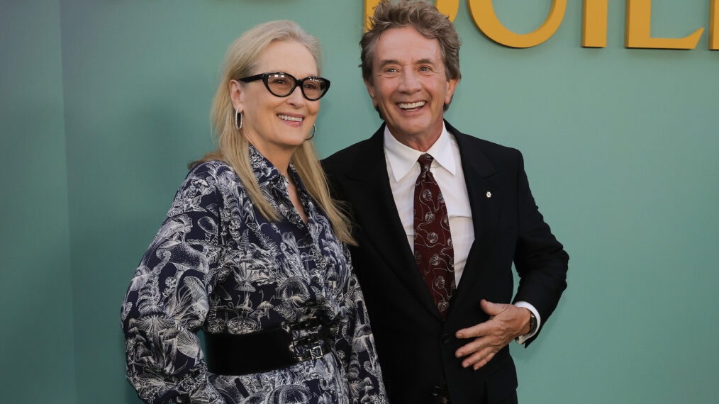 Meryl Streep and Martin Short attend the Season 4 premiere of Hulu's 'Only Murders In The Building' at Paramount Studios on August 22, 2024 in Los Angeles, California.