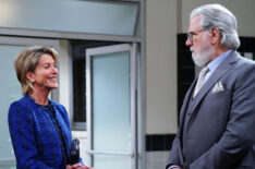 Wendie Malick as Julianne, John Larroquette as Dan Fielding in 'Night Court' Season 2 Episode 5 - 'Wrath of Comic-Con