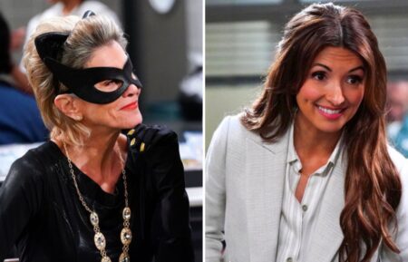 Wendie Malick as Julianne and India de Beaufort as Olivia in 'Night Court' Season 2