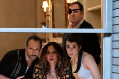 Desmin Borges, Daphne Rubin-Vega, Lilian Rebelo, and Richard Kind as Westies in 'Only Murders in the Building' Season 4 - 'Gates of Heaven'