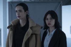 Krysten Ritter as Lucy, Amanda Fix as Jules in the 'Orphan Black: Echoes' Season 1 finale