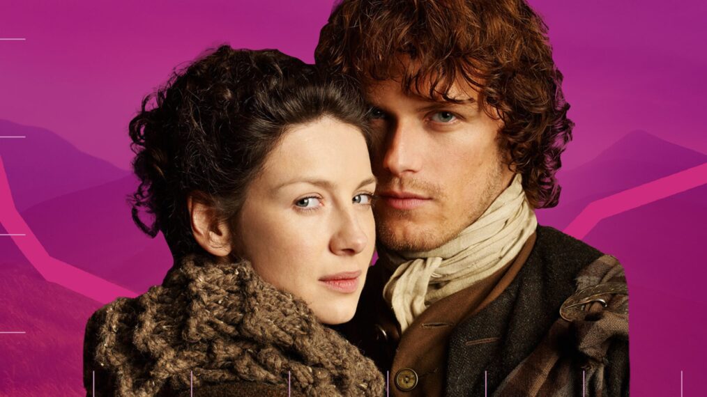 Caitriona Balfe and Sam Heughan as Claire and Jamie in 'Outlander'