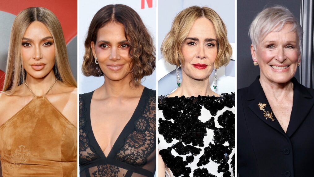 (L-R) Kim Kardashian, Halle Berry, Sarah Paulson, Glenn Close