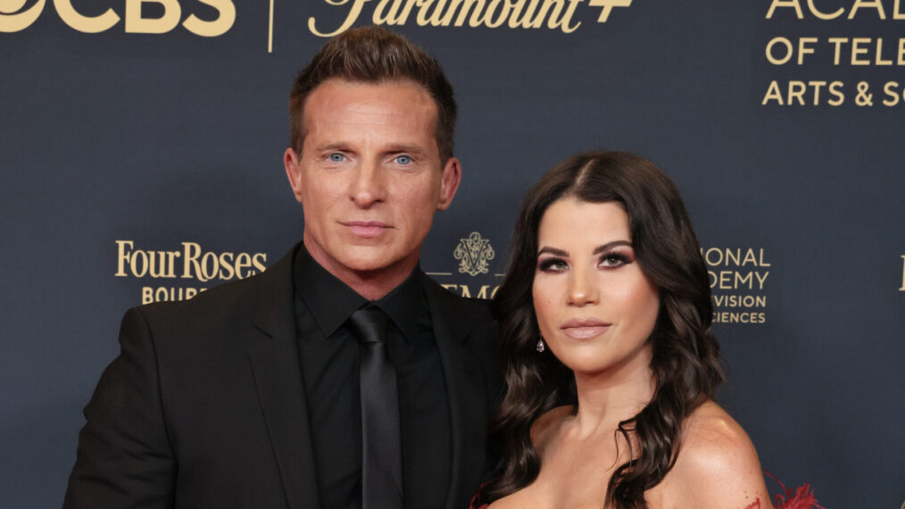 Steve Burton and Michelle Lundstrom attends the 51st annual Daytime Emmys Awards at The Westin Bonaventure Hotel & Suites, Los Angeles on June 07, 2024 in Los Angeles, California.