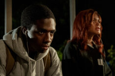 Caleb McLaughlin as Nate and Andra Day as Ebony in 'The Deliverance'