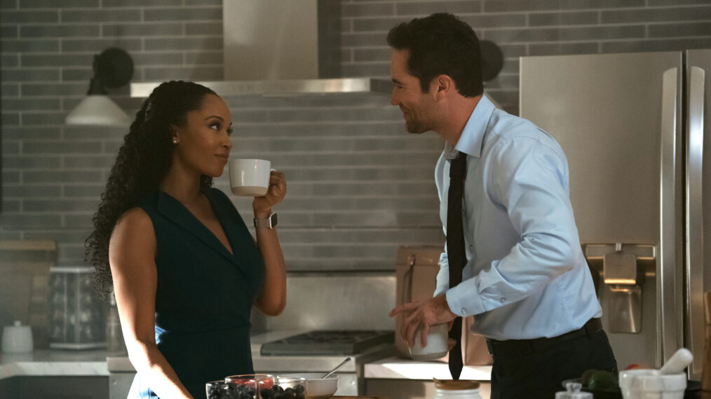 Yaya DaCosta as Andrea Freemann, Manuel Garcia-Rulfo as Mickey Haller in 'The Lincoln Lawyer' Season 3 Episode 3