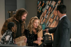 Jazz Raycole as Izzy Letts, Angus Sampson as Denis 'Cisco' Wojciechowski, Becki Newton as Lorna Crane, Manuel Garcia-Rulfo as Mickey Haller in 'The Lincoln Lawyer' Season 3 Episode 10