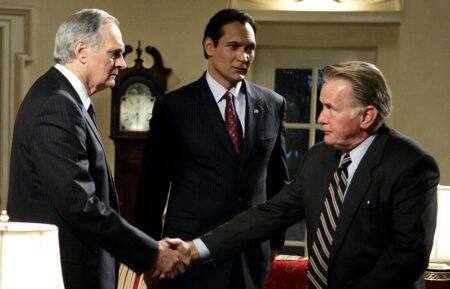 Alan Alda, Jimmy Smits, and Martin Sheen on 'The West Wing'