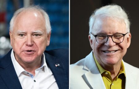 Minnesota Gov. Tim Walz (L), Steve Martin (R)