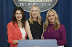 Melissa Fitzgerald, Janel Moloney, and Mary McCormack at WBTV's “Inside The West Wing” 25th Anniversary Panel