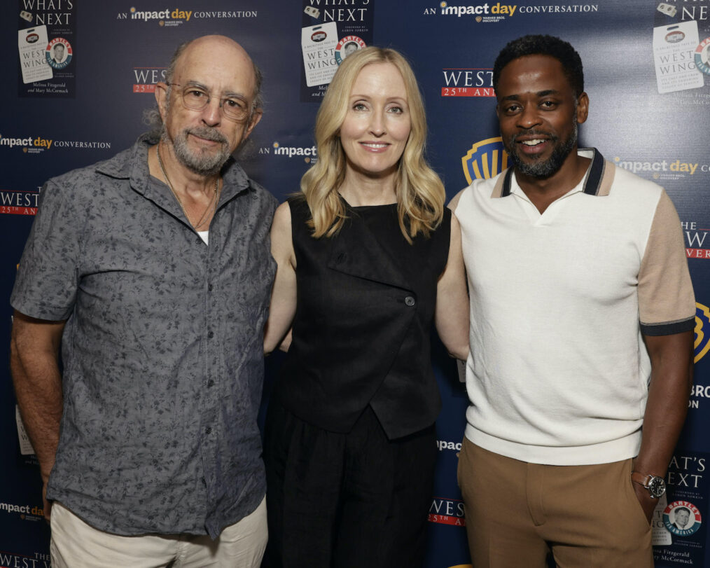 Richard Schiff, Janel Moloney, and Dulé Hill at WBTV's “Inside The West Wing” 25th Anniversary Panel