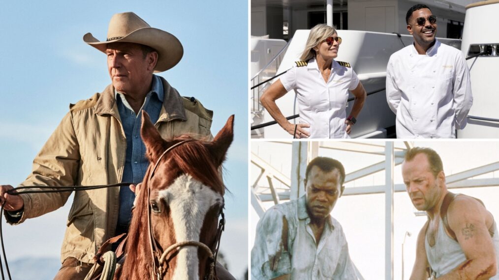 'Yellowstone,' 'Below Deck Mediterranean,' 'Die Hard With a Vengeance'