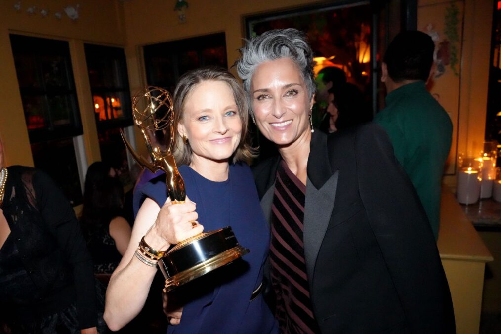 Jodie Foster and wife Alexandra Hedison at HBO & Max's 2024 Emmys afterparty