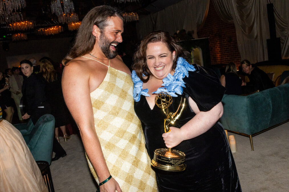 Jonathan van Ness and Jessica Gunning at Netflix's 2024 Emmys afterparty