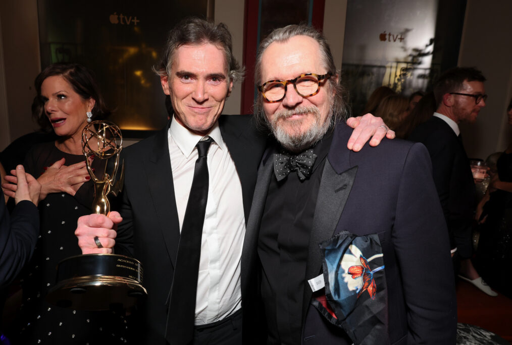 Gary Oldman and Billy Crudup attend the Apple TV+ Emmy Awards 2024 post ceremony reception at Mother Wolf on September 15, 2024 in Los Angeles, California.