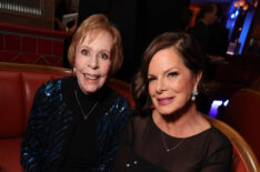 Carol Burnett and Marcia Gay Harden attend the Apple TV+ Emmy Awards 2024 post ceremony reception at Mother Wolf on September 15, 2024 in Los Angeles, California.