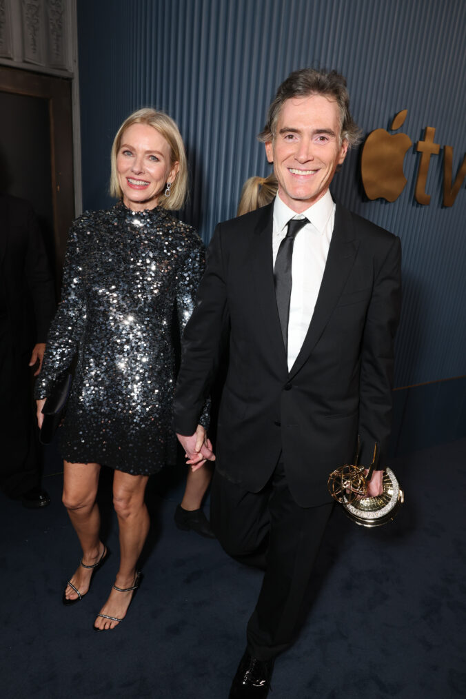 Naomi Watts and Billy Crudup attend the Apple TV+ Emmy Awards 2024 post ceremony reception at Mother Wolf on September 15, 2024 in Los Angeles, California