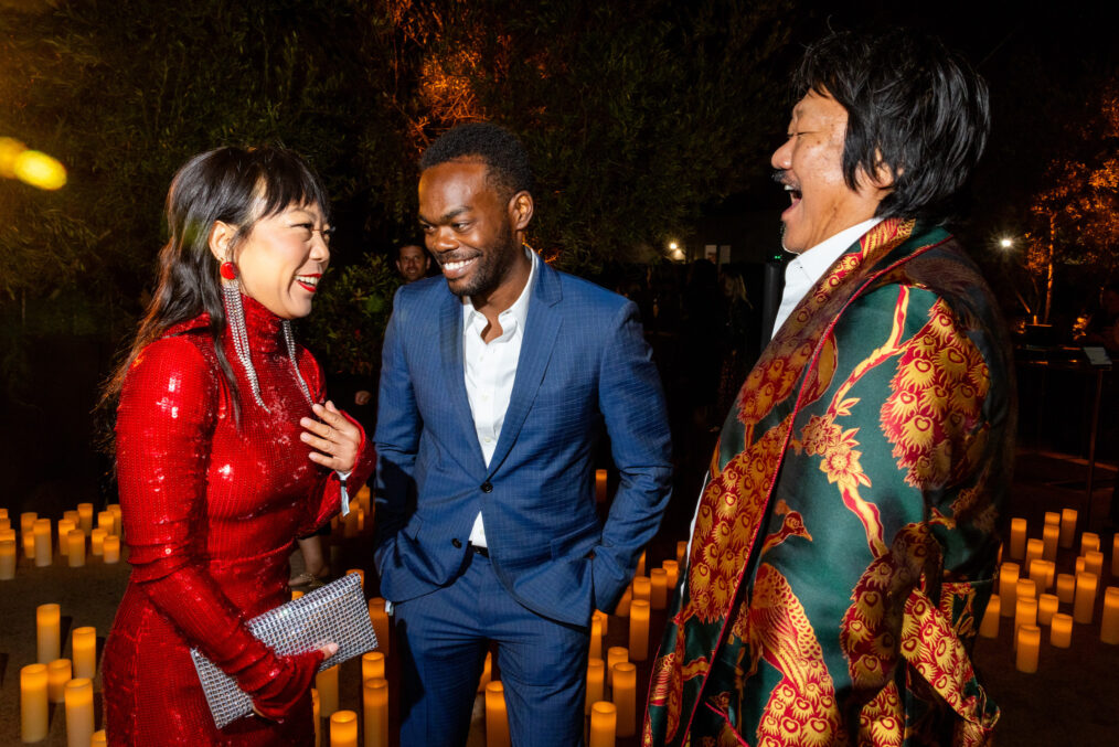 Ali Ahn, William Jackson Harper, and Benedict Wong attend Netflix's Primetime Emmy afterparty at Hilex on September 15, 2024 in Los Angeles