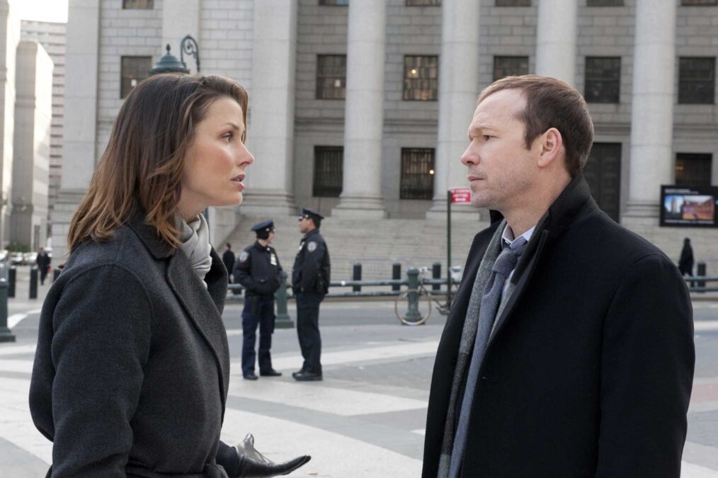 Bridget Moynahan and Donnie Wahlberg in Blue Bloods,