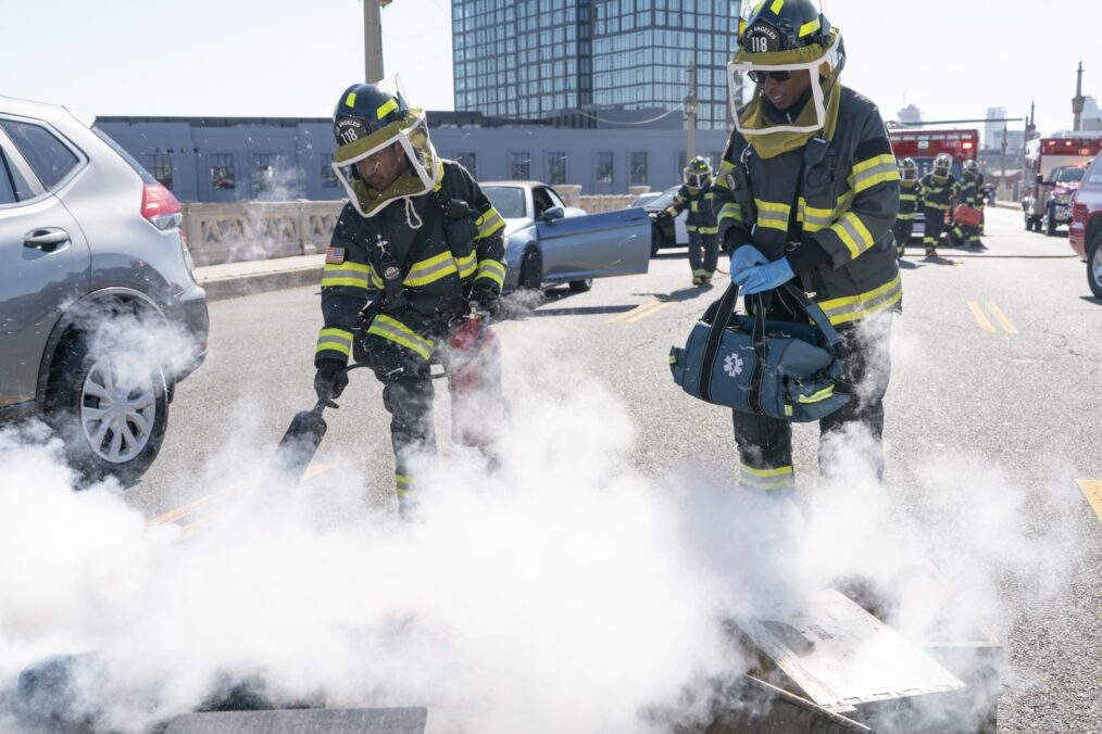 Kenneth Choi as Chimney, Aisha Hinds as Hen — '9-1-1' Season 8 Premiere 