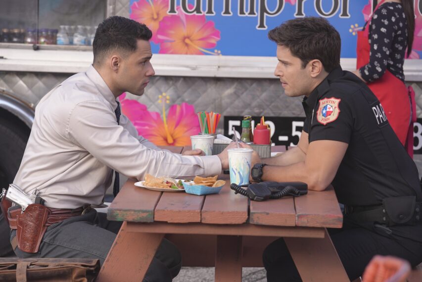 Rafael Silva as Carlos and Ronen Rubinstein as TK – Premiere of the 5th season of “9-1-1: Lone Star” "Both sides, now"