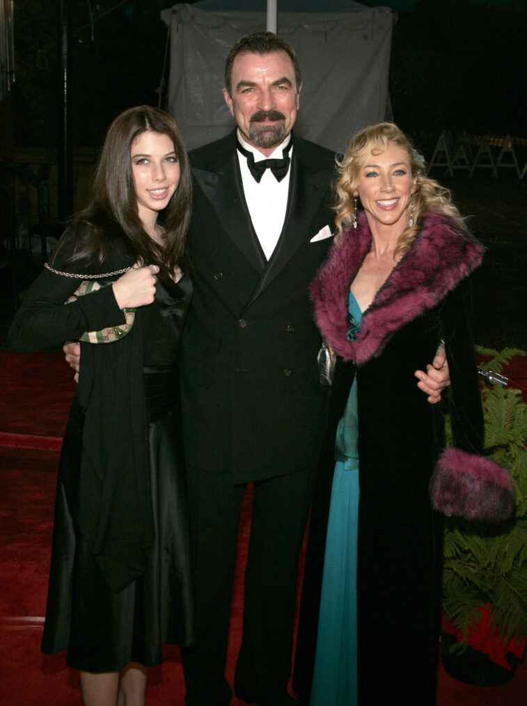 Tom Selleck with daughter, Hannah, and wife Jillie Mack during 31st Annual People's Choice Awards - Arrivals at Pasadena Civic Auditorium in Pasadena, California, United States.