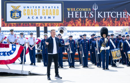 HELL’S KITCHEN: Gordon Ramsay with the US Coast Guard Academy in the Season 23 Premiere of HELL’S KITCHEN: HEAD CHEFS ONLY