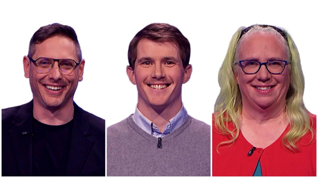 Will Weiss, Ben Gagne-Maynard, and Kristen Robinson's Jeopardy portraits