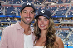 Joey Graziadei and Kelsey Anderson enjoy a Heineken Silver at the US Open Tennis Championships