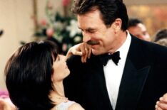 Courteney Cox as Monica and Tom Selleck as Richard on 'Friends'