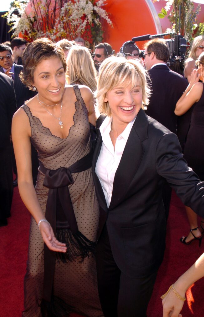 Alexandra Hedison and Ellen DeGeneres during The 56th Annual Primetime Emmy Awards