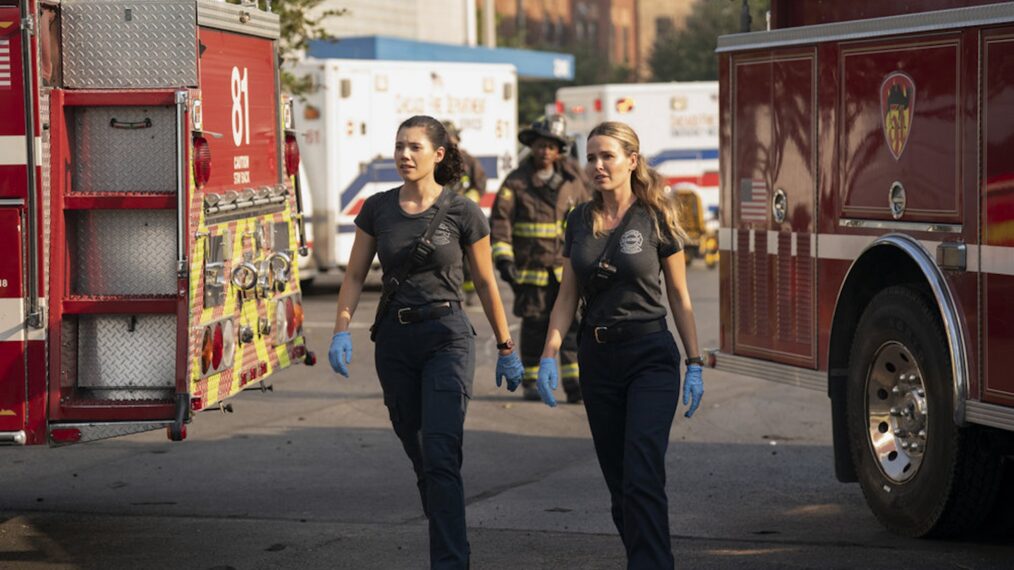 Hanako Greensmith as Violet Mikami, Jocelyn Hudon as Novak — 'Chicago Fire' Season 13 Premiere 