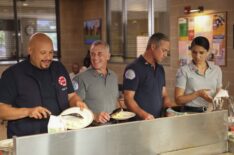 Joe Miñoso as Joe Cruz, David Eigenberg as Christopher Herrmann, Taylor Kinney as Kelly Severide, Miranda Rae Mayo as Stella Kidd — 'Chicago Fire' Season 13 Episode 2 'Ride the Blade'