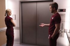 Jessy Schram as Dr. Hannah Asher, Luke Mitchell as Dr. Mitch Ripley — 'Chicago Med' Season 10 Premiere 'Sink or Swim'