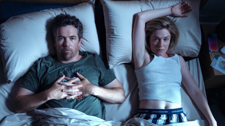 Patrick Brammall and Harriet Dyer in 'Colin From Accounts' Season 2