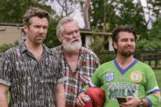 Patrick Brammall, John Howard, and Justin Rosniak in 'Colin From Accounts' Season 2