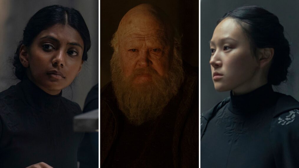 Charithra Chandran, Mark Addy, and Yerin Ha from 'Dune: Prophecy'