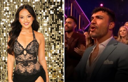 Jenn Tran on 'Dancing With the Stars'; Jonathon Johnson in the audience on 'DWTS'