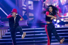 Brandon Armstrong and Chandler Kinney perform during 'Dancing With the Stars' Season 33 Episode 3 'Soul Train Night'