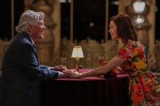 Daniel Davis as Dr. Yablonsky and Carrie Preston as Elsbeth in 'Elsbeth' Season 2 Episode 1 - 'Subscription to Murder'