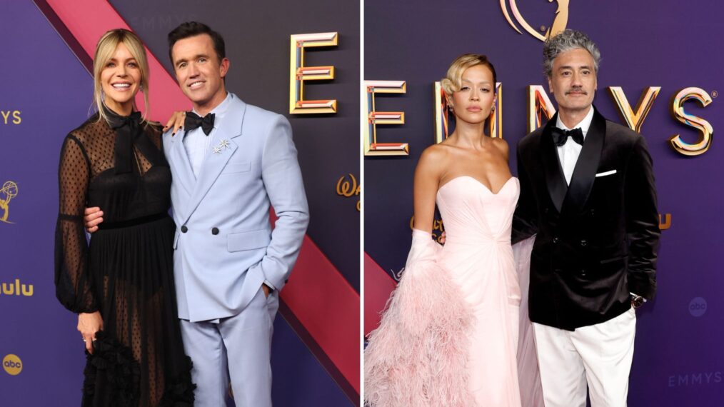 Kaitlin Olson and Rob McElhenney, Rita Ora and Taika Waititi at the 2024 Emmys