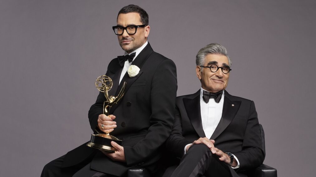 Dan Levy and Eugene Levy for the 2024 Emmys