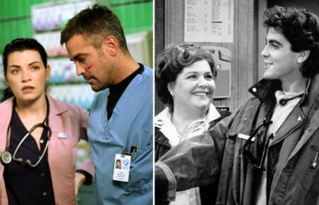 George Clooney with Juliana Margulies on 'ER' and with Conchata Ferrell on 'E/R'