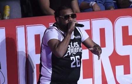 Fatman Scoop performs at Staples Center