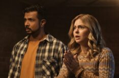 Utkarsh Ambudkar and Rose McIver in 'Ghosts' Season 4 - 'Patience'