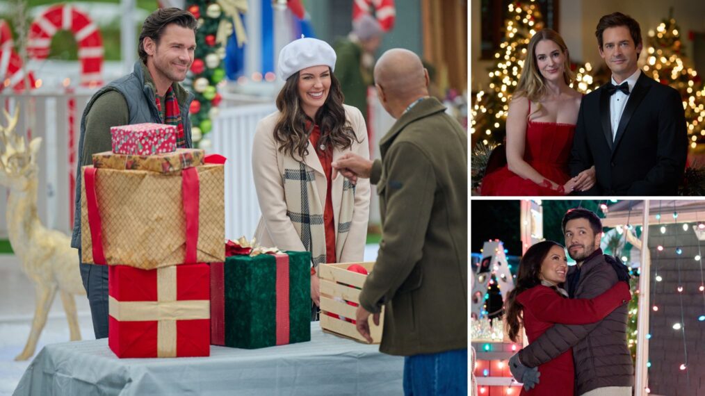 Taylor Cole, Kevin McGarry in 'A Reason for the Season'; Brittany Bristow, Will Kemp in 'My Sweet Austrian Holiday'; Heather Hemmens and Marco Grazzini in 'Christmas Under the Lights'