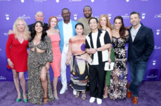 Virginia Madsen, John C. McGinley, Noemí González, Lindy Booth, Dennis Haysbert, Lucille Soong, Ser'Darius Blain, Osric Chau, Rachelle Lefevre, Erin Cahill and Ian Harding attend Hallmark Media’s cocktail reception during the Summer 2024 Television Critics Association Press Tour at The Langham Huntington in Pasadena, CA on July 11, 2024.