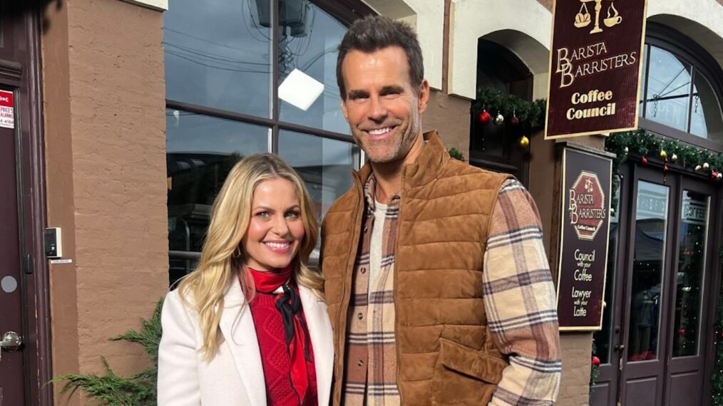 Candace Cameron Bure and Cameron Mathison in 'Home Sweet Christmas'